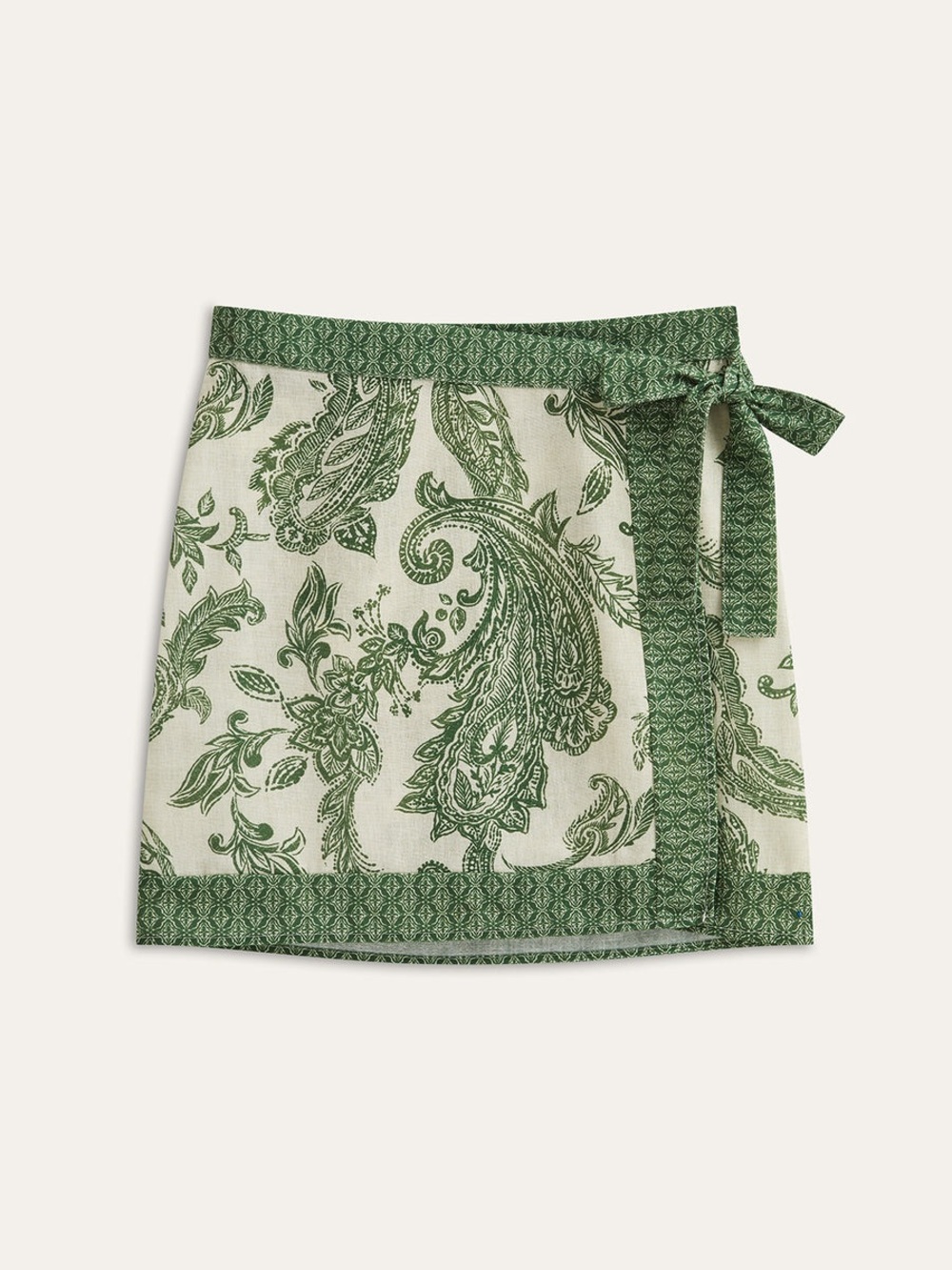 Commense Paisley Print Wrap Skirt